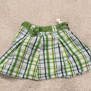 Gymboree Green Plaid Skirt for Kids 7